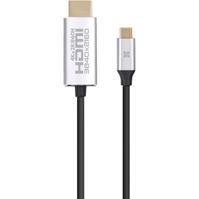 Кабель мультимедийный USB-C to HDMI hdlink-60h.grey Promate (hdlink-60h.grey)