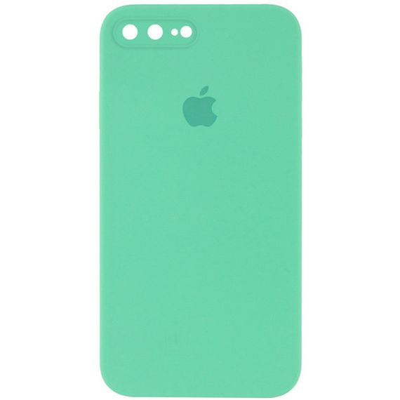 Чохол Silicone Case Square Full Camera Protective (AA) для Apple iPhone 7 plus / 8 plus (5.5") Зелений / Spearmint
