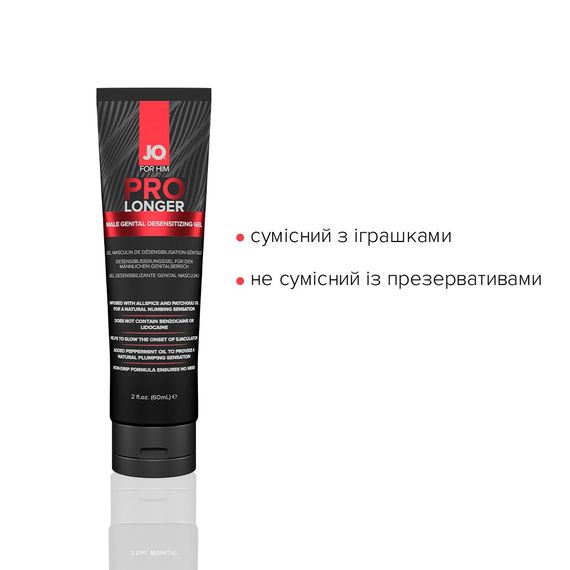 Пролонгер гель JO Prolonger Gel (60 мл) з олією перцевої м’яти, гвоздикового перцю та пачулів | Зображення 3