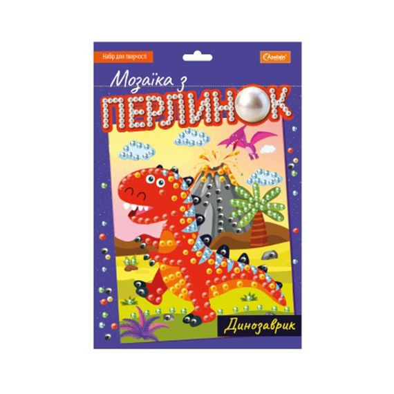 Детский набор для творчества "Мозаика из жемчуга динозаврик" НТ-38-04