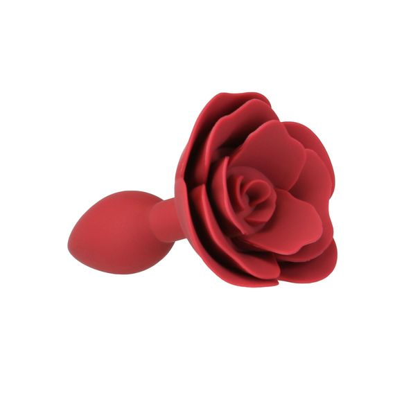 Силиконовая анальная пробка Lux Active - Red Rose Silicone Anal Plug