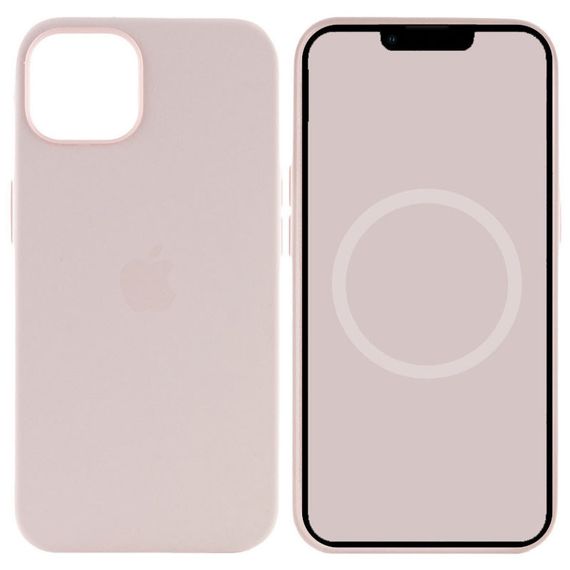 Чохол Silicone case (AAA) full with Magsafe and Animation для Apple iPhone 15 Pro (6.1") Рожевий / Light pink