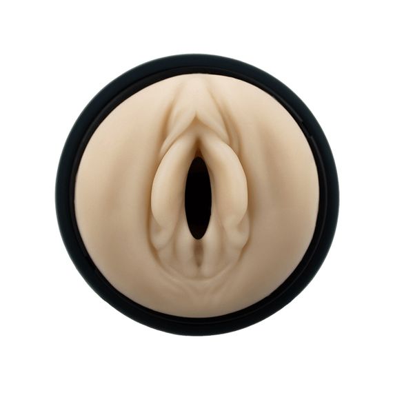 Мастурбатор вагіна з кібершкіри Adrien Lastic Siltex Ultra, бежевий у сірій колбі Sex Aura | Зображення 2
