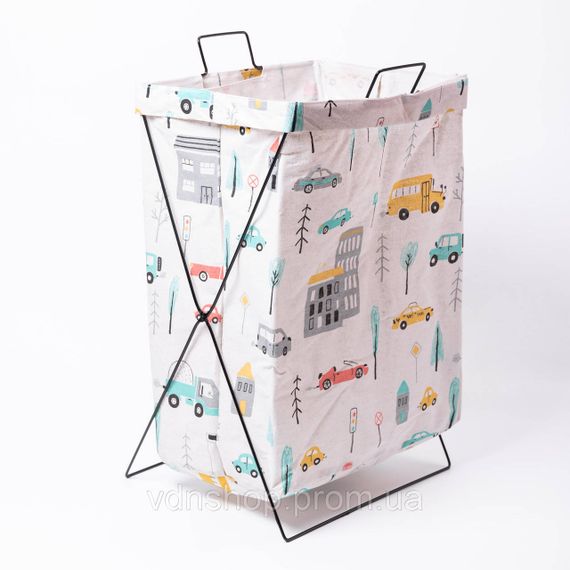 Корзина для белья на подставке 36×30×55 (см) мягкая HP-41-3 | Зображення 1