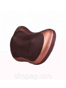 Роликова масажна подушка Massage Pillow Масажер для спини та шиї та інфрачервоним прогріванням