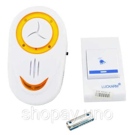Дверний дзвінок від розетки 220V Luckarm Intelligent A8853. Колір помаранчевий PU-35
