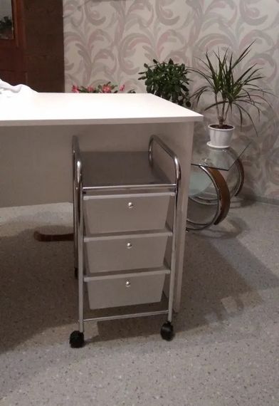 Комод на колесах на 3 ящика Onder Mebli (BS-1011-3 W) | Зображення 2