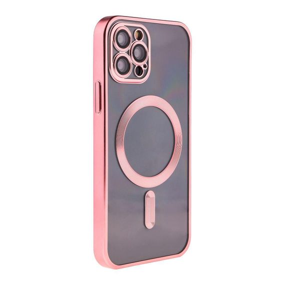 Чехол TPU Metallic Chrome з повним захистом камери with Magsafe для Iphone 12 Pro Max Цвет Titan | Зображення 6