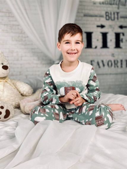 Піжама дитяча "Family look" Носи своє 110 Зелений (p-7569-97073) | Зображення 1