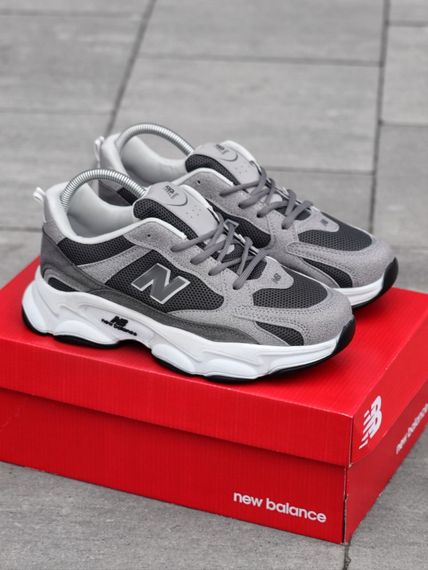 Кросівки New Balance замш/шкіра/3D сітка колір білий, сірий, чорний | Зображення 6