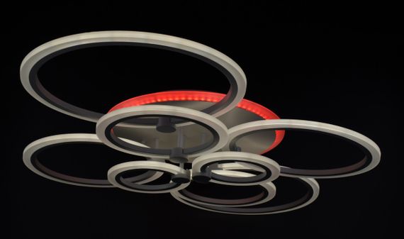 Люстра світлодіодна стельова LED світильник для квартири на стелю лед з пультом 25963 Білий 14х80х103 см. | Зображення 8