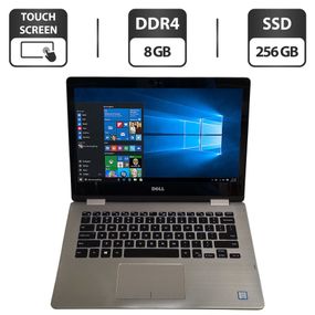 Ноутбук-трансформер Dell Inspiron 13 7378 2-in-1 / 13.3" (1920x1080) IPS Touch / Intel Core i5-7200U (2 (4) ядра по 2.5 - 3.1 GHz) / 8 GB DDR4 / 256 GB SSD / Intel HD Graphics 620 / WebCam б/в