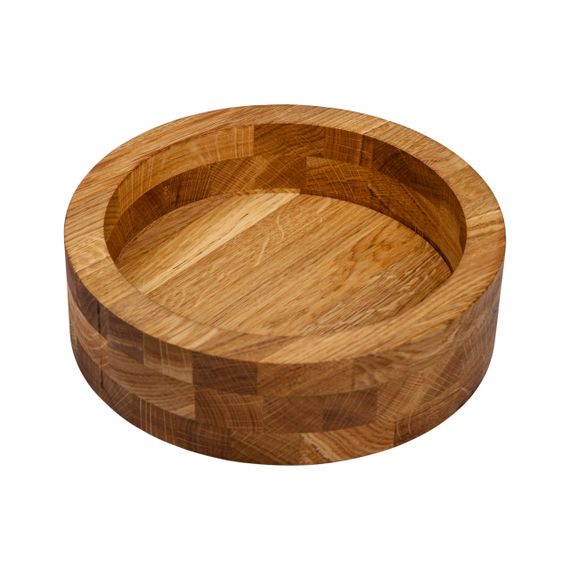 Дерев'яна миска для подачі 25 см глибока з дуба B2W250206 | Зображення 2