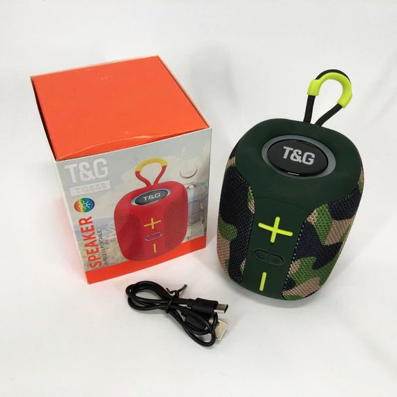 Портативна Bluetooth колонка TG658 8W з RGB підсвічуванням, Гучна блютуз колонка. Колір: камуфляж | Зображення 6