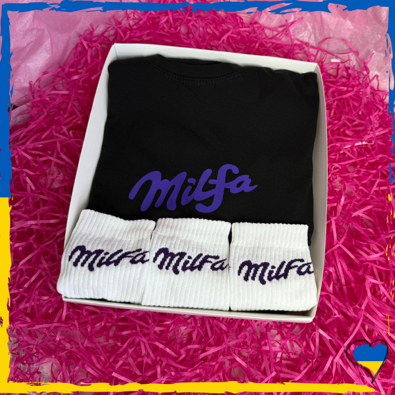 Подарунковий набір Milfa футболка та шкарпетки 3 пари XS/S