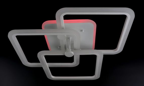 Люстра світлодіодна стельова LED світильник для квартири на стелю лед з пультом 25763 Білий 14х55х55 см. | Зображення 7