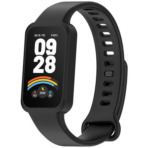 Силиконовый ремешок для Xiaomi Mi Smart Band 9 Active Black