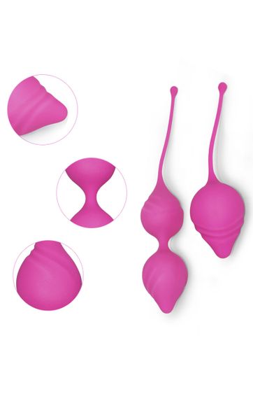Набір вагінальних кульок Kegel Pink Set колір рожевий Sex Aura | Зображення 2