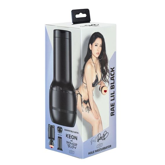 Мастурбатор Kiiroo Feel Rae Lil Black PBC, совместимый с PowerBlow и Keon sexstyle