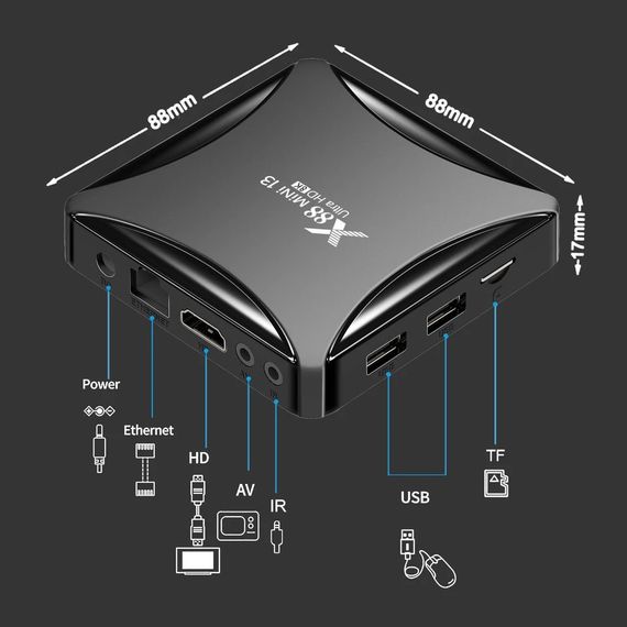 Смарт-приставка до тв X88 Mini Android 11 2/16 GB з пультом ДК