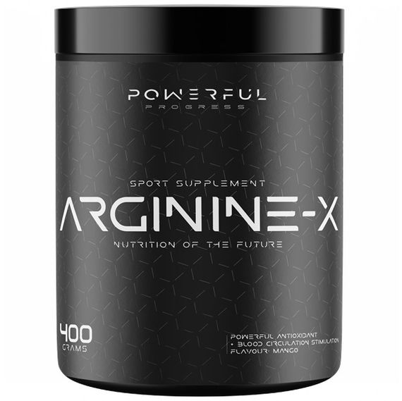 Аргінін для спорту Powerful Progress Arginine-X 400 g /80 servings/ Mango