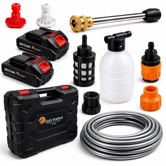 Акумуляторна мийка високого тиску LEO TOOLS 36V портативний автомийник мийка для авто садовий оприскувач | Зображення 7