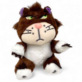 Мягкая игрушка-брелок "Кот", 12 см (КОРИЧНЕВЫЙ)