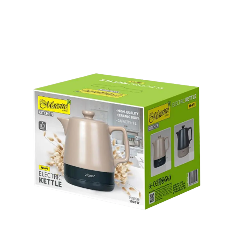 Електрочайник 1,0л 1000W кераміка бежевий MR-071-BEIGE Maestro | Зображення 1