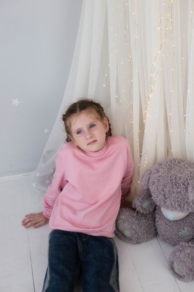 Джемпер для дівчинки Носи своє 134 Пудровий (p-4550-171306) | Зображення 7