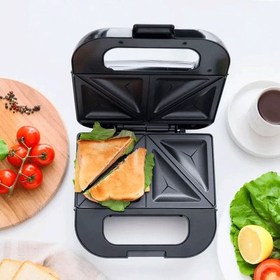 Бутербродниця сендвічниця MAGIO MG-375, електробутербродниця, бутербродниця електрична | Зображення 2