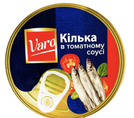 Консерва килька в томатном соусе VARO, 240г ж/б килька в томате
