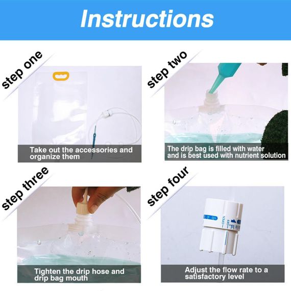 Автоматична система крапельного поливу рослин 5 мішків резервуарів об'єм 3.5 л, зрошення кімнатних квітів  із регульованим потоком | Зображення 5