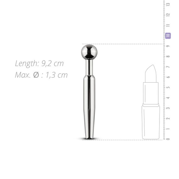 Порожнинний уретральний стимулятор Sinner Gear Unbendable – Hollow Penis Plug, довж.7,5см, діам.12мм | Зображення 3
