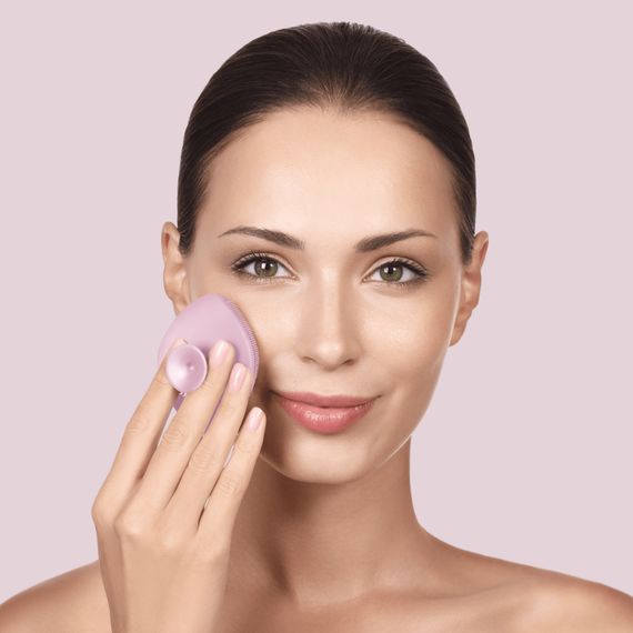 Щітка для обличчя GESKE Facial Brush 4в1 з тримачем pink | Зображення 3