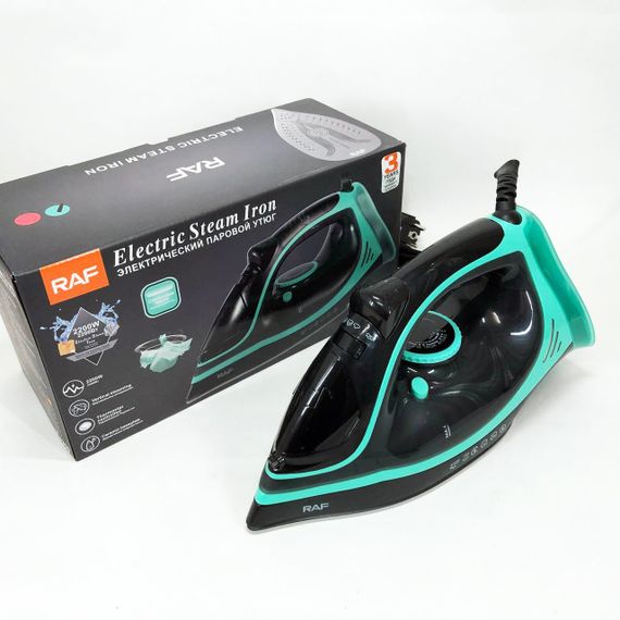 Електрична праска з керамічним покриттям RAF R.1250 2200 Вт, Парова праска для дому стаціонарна LY-21 | Зображення 2