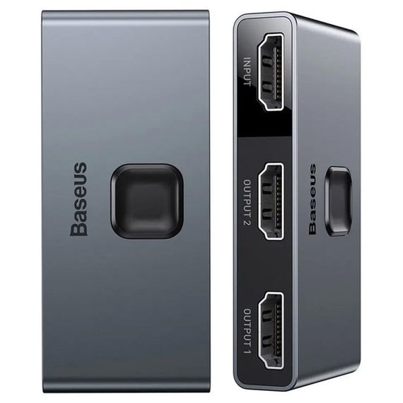Переходник HUB Baseus Matrix HDMI Splitter (CAHUB-BC0G) Space Gray | Зображення 2