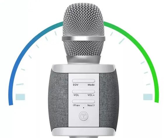 Портативний бездротовий караоке мікрофон 2в1 Функція Bluetooth Колонки + режим фонограми Tosing XR-27 Сірий (XR-27_1340) | Зображення 5