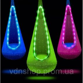 Підвісне крісло-груша з LED підсвічуванням