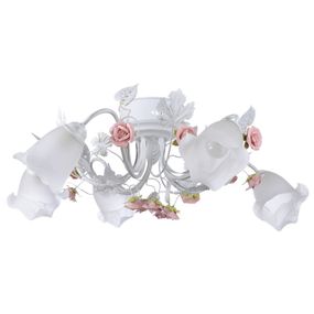 Люстра потолочная флористика E14 60W WH (BKL-502S/5)