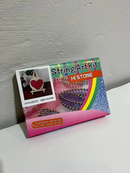 Дитячий набір для творчості стрінг-арт "Серце" YG0115(28276) дерев'яна основа | Зображення 2