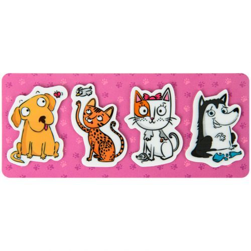 Закладки пластикові 4x20 шт, 35х50 мм, Pets