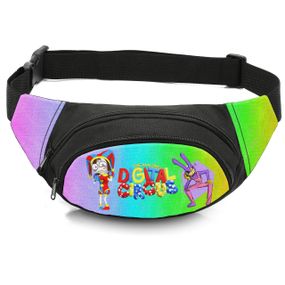 Сумка-бананка дитяча з принтом цифровий цирк поясна сумка для хлопчика (4701)