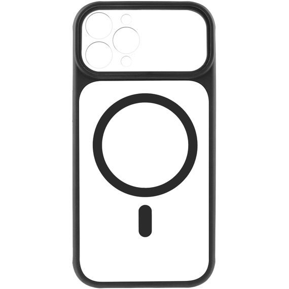 Чохол TPU+PC GETMAN Moon Clear with Magnetic Fit для Apple iPhone 12 Pro Max (6.7") Black | Зображення 2