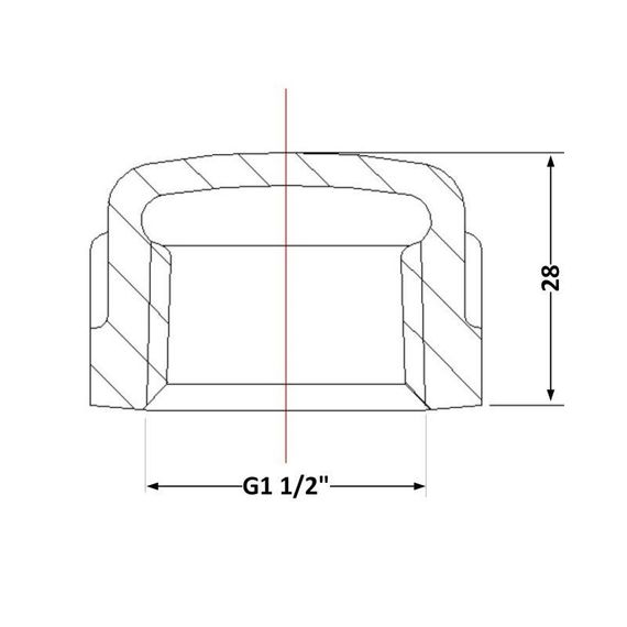 Заглушка чавунна 1/2 ВР | Зображення 1