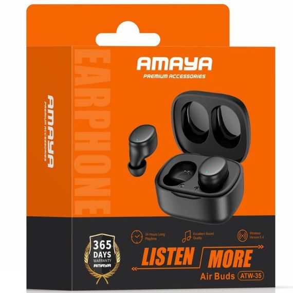 Бездротові TWS навушники Amaya ATW-35 Black | Зображення 1