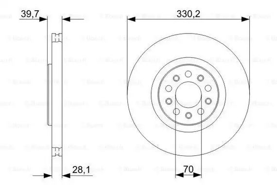 Диск гальмівний JEEP CHEROKEE, ALFA ROMEO, BOSCH (0986479290) | Зображення 4
