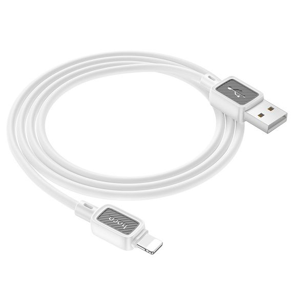 Дата кабель Hoco X108 Benefit USB to Lightning 2.4A (1m) White | Зображення 1