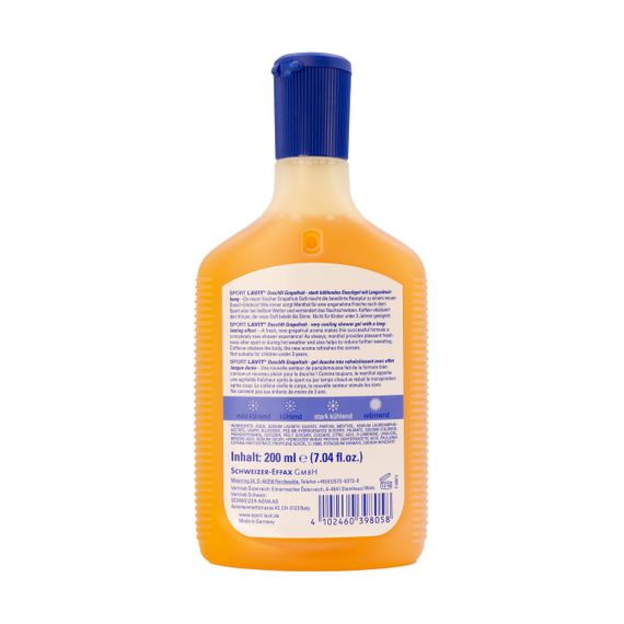 Гель для душу Sport Lavit Duschfit Grapefruit охолоджуючий 200 мл, Гель душ спортивний грейпфрут, Гель heysport свіжість | Зображення 1