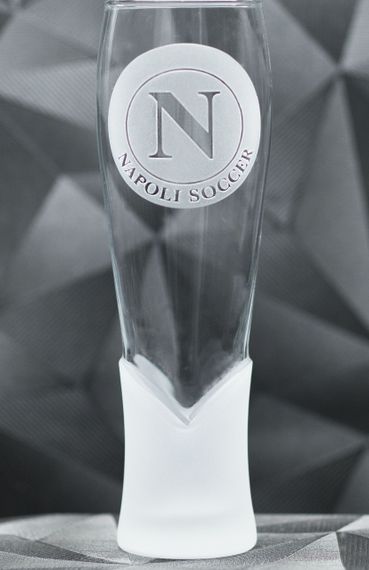 Подарочный бокал для пива сока воды 440 мл  с гравировкой лого футбольного клуба ФК Наполи