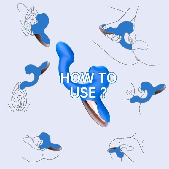 Смарт-вибратор Magic Motion Ponder Blue, двойная стимуляция, виброяйцо+язычок для клитора sexstyle | Зображення 9